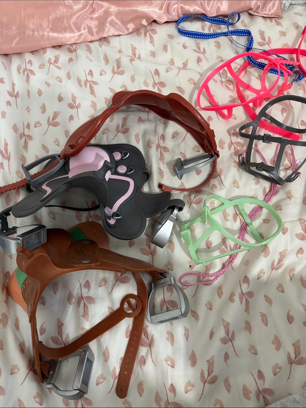 Assorted American Girl Doll Horse Saddles and Bridles